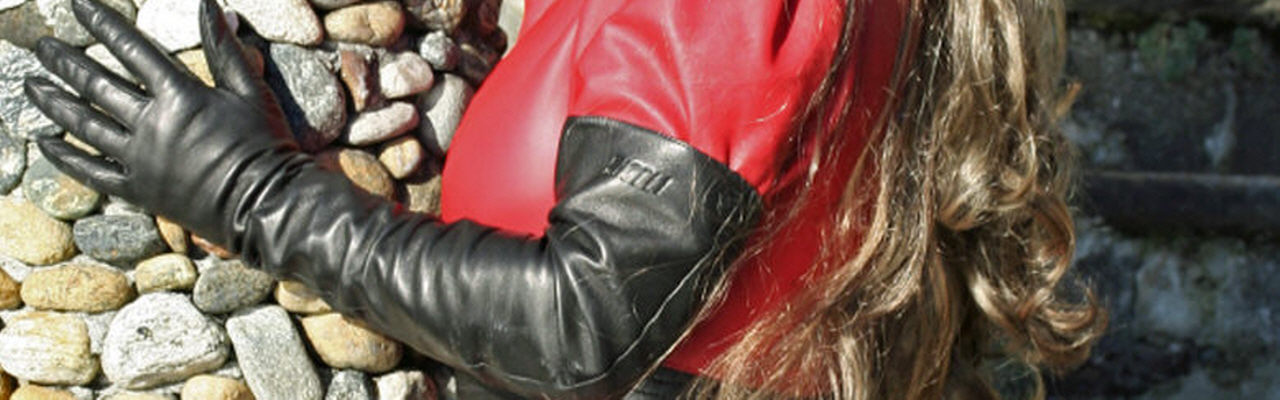 Lange Lederhandschuhe Damen - Catwoman Style Bis Ellbogen