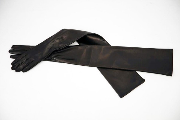 80 cm lange Lederhandschuhe ungefüttert MICELI - Made in Italy
